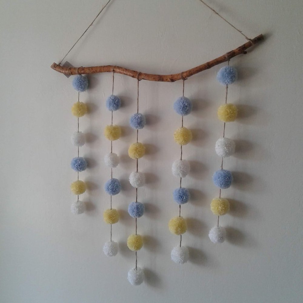 Handmade Pom-Pom Wall Hanging